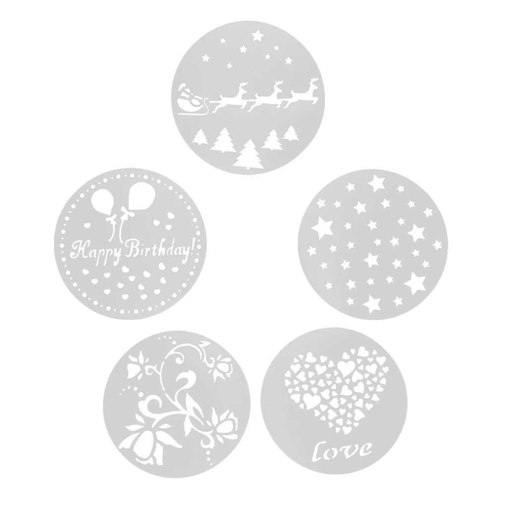 5 шт. полезного торта Трафареты Пластик спрей торт форма пекарня DIY плесень на