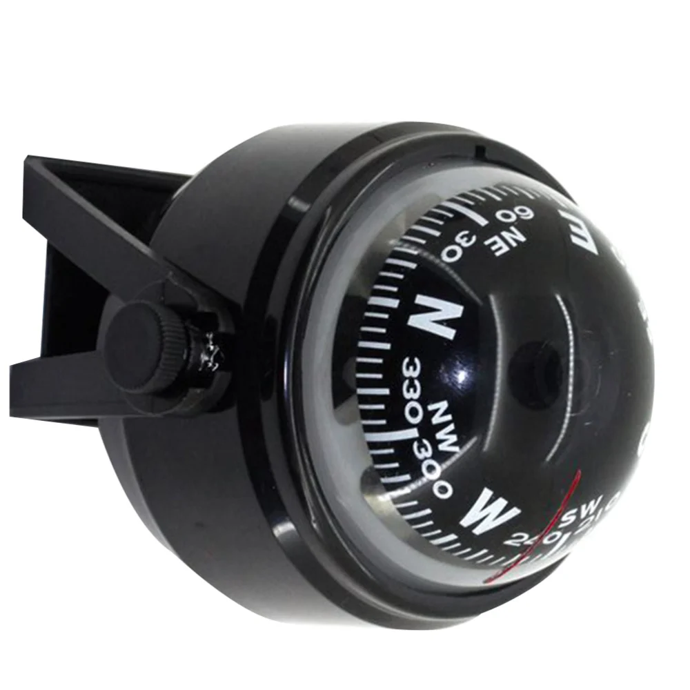 

1PC Portable Black Sphere Compass Magnetic Declination Outdoor Compass Special Marine Compass Vehicle-mounted Compass for Outdoo