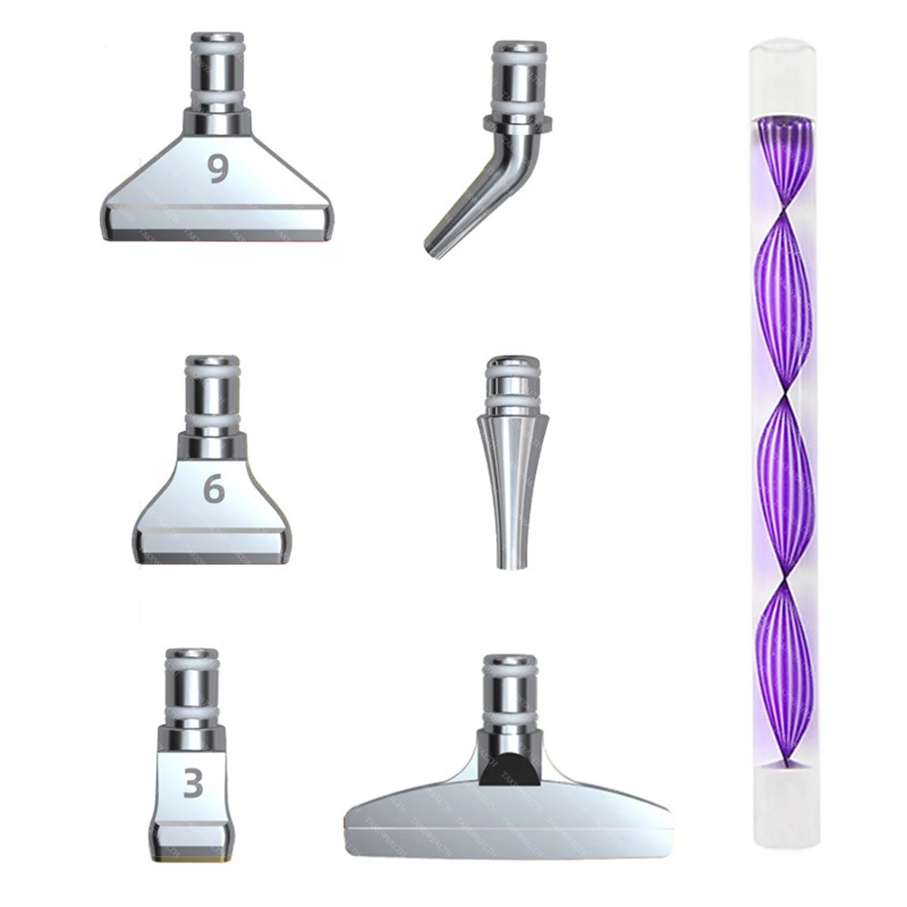 

5D DIY Diamond Painting Tool Crystal Point Drill Pen With 6pcs Metal Point Drill Pen Heads For Square/Round Diamond Painting