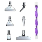 Набор для алмазной живописи 5D сделай сам, набор из 6 металлических насадок для квадратнойкруглой алмазной живописи