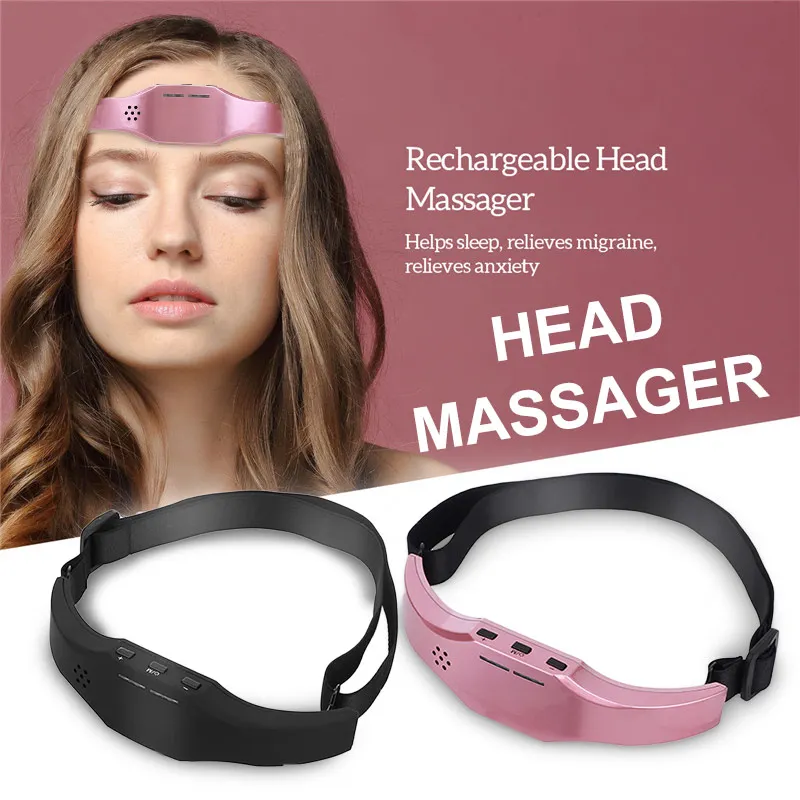 

Brain Relaxation Low Frequency Pulse Improve Sleep Health Stress Relief Brain Massager Stimulator EMS Head Massager Forehead