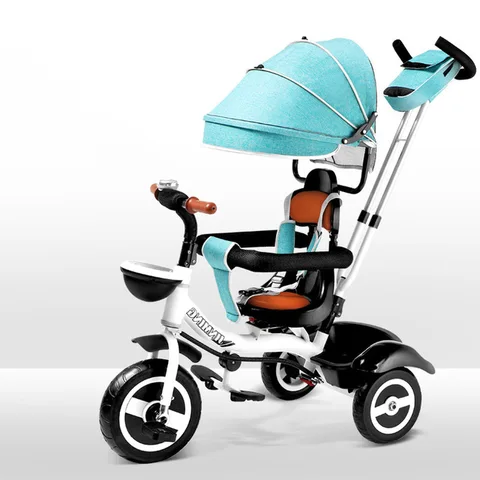 Детская коляска, детский трехколесный велосипед, тележка для складного велосипеда, вращающееся сиденье, детский велосипед, багги для детей 1-6 лет