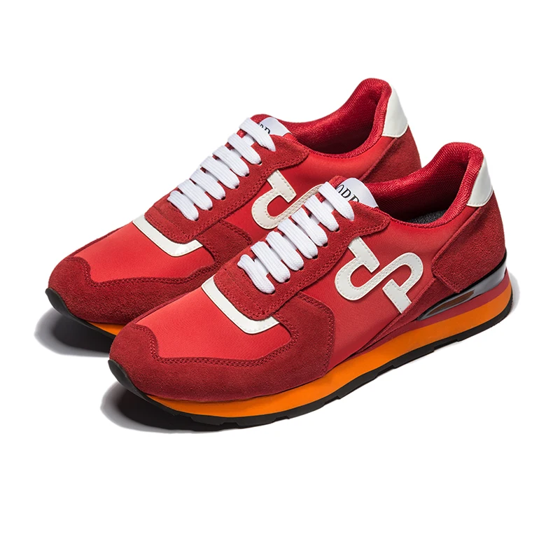 OPP Мужская обувь из коровьей кожи на плоской подошве кроссовки Красная