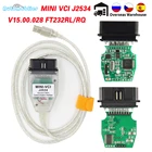 Мини vci для Toyota TIS Techstream V16.00.017 minivci FTDI для J2534 автоматический сканер OBD OBD2 автомобильный диагностический кабель cabel mini VCI