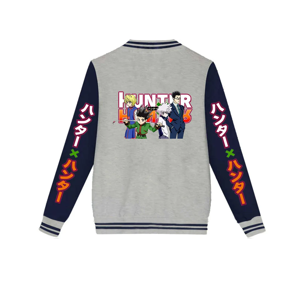 

Hunter X Hunter anime Baseball Jacket Killua Zoldyck cosplay Jacket casual Coat mens tracksuit plus size boys clothes