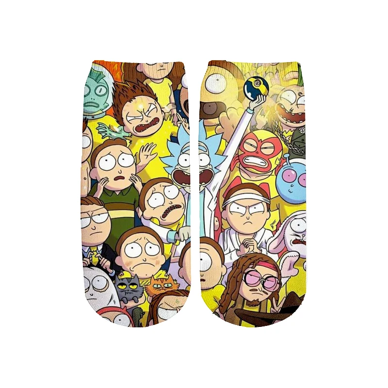 29 Новейшие Rick and Morty 3D печатных мультфильм милые короткие носки для мужчин женщин harajuku корейские носки RS-001 - Цвет: 29