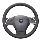 Кожа из Микрофибры Чехол рулевого колеса автомобиля для Mitsubishi Outlander 2013 2014 Mirage 2014 ASX Оплетка на руль