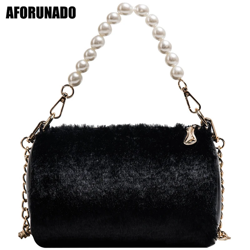 Роскошные сумки женские дизайнерские через плечо из искусственного меха с