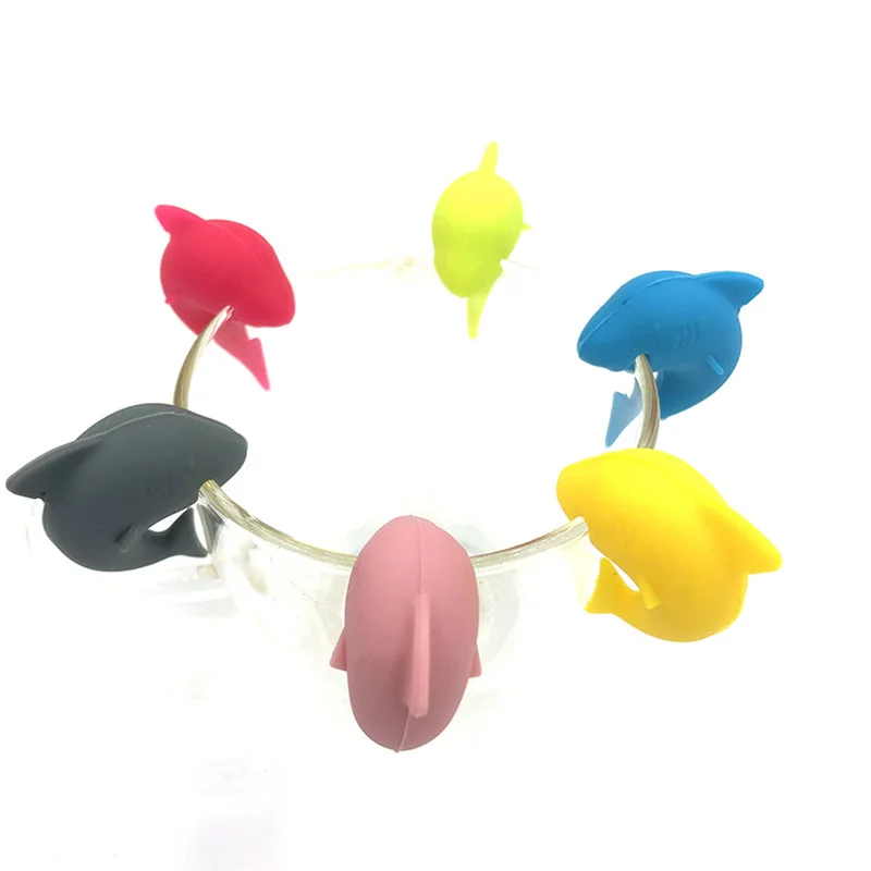 6 шт. забавные вечерние присоска для пива бокал вина силиконовая этикетка es