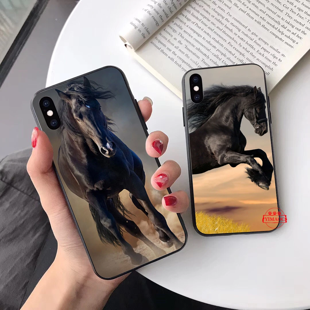 Бегущие лошади Diy силиконовый мягкий чехол для iPhone 5 5S 6 6S 7 8 11 Pro Plus X XR XS Max |