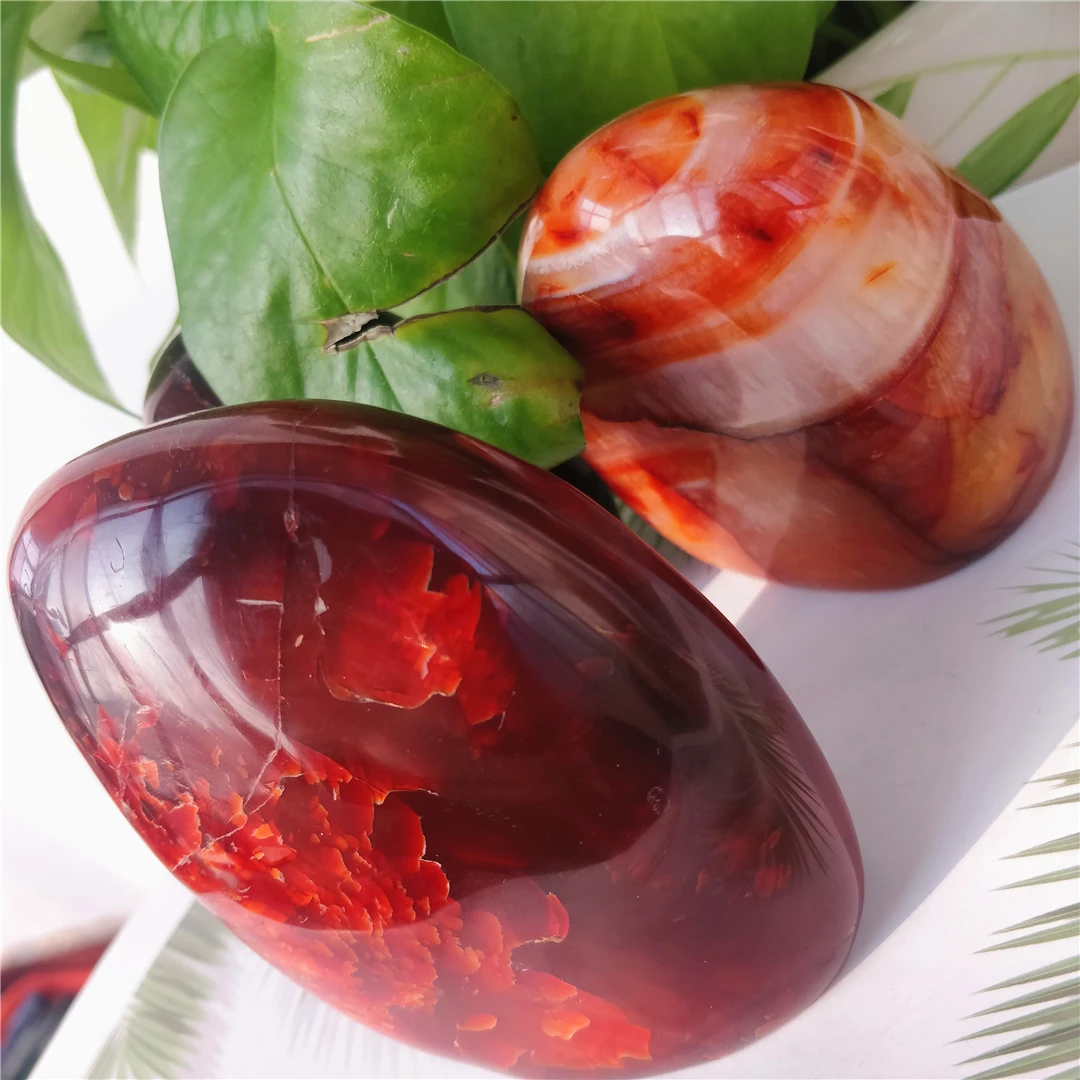 Натуральный оникс красный агат грубые кристаллы полированные ручная работа