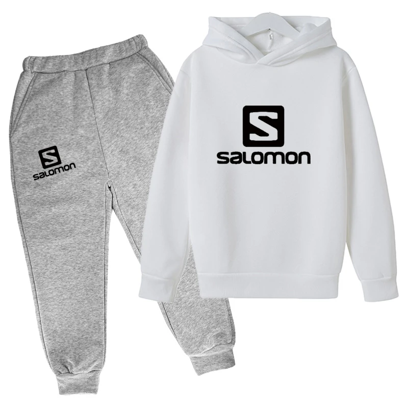 

Boys Sports Long-sleeved Cotton Hoodie Fashion Suit 2021 New Children's Leisure Spring and Autumn Two-piece Sleeve Length(cm)