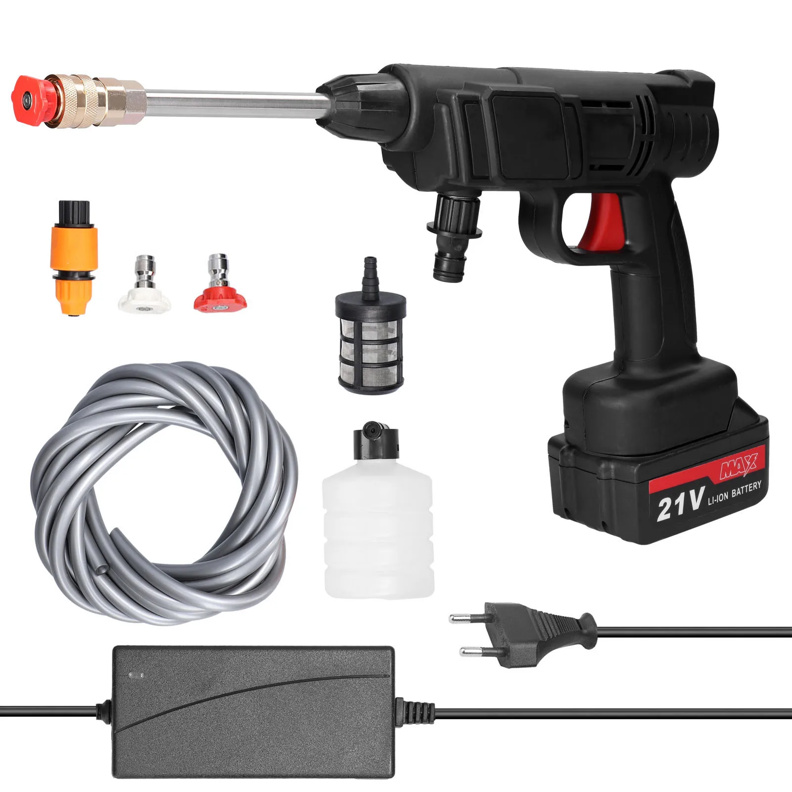 Дешево Бытовой беспроводной инструмент для мойки автомобиля высокого давления, Портативная Машина для мойки автомобиля, автомойка с пенной бутыл... Скидка Бытовой беспроводной инструмент для мойки автомобиля высокого давления, Портативная Машина для мойки автомобиля, автомойка с пенной бутыл...