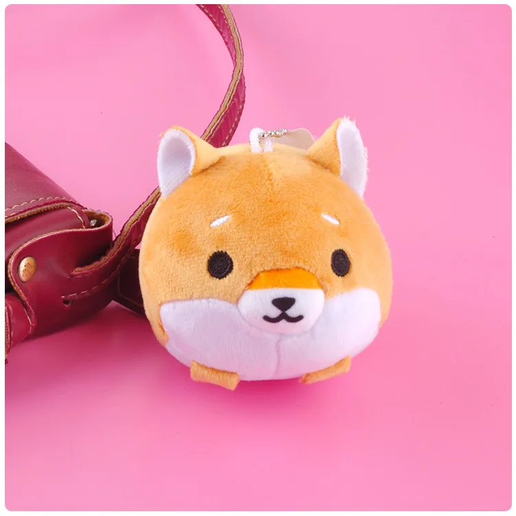 

Japan Shiba Inu plush bag pendant toy doll clamshell doll plush keychain 11cm w23 wj04