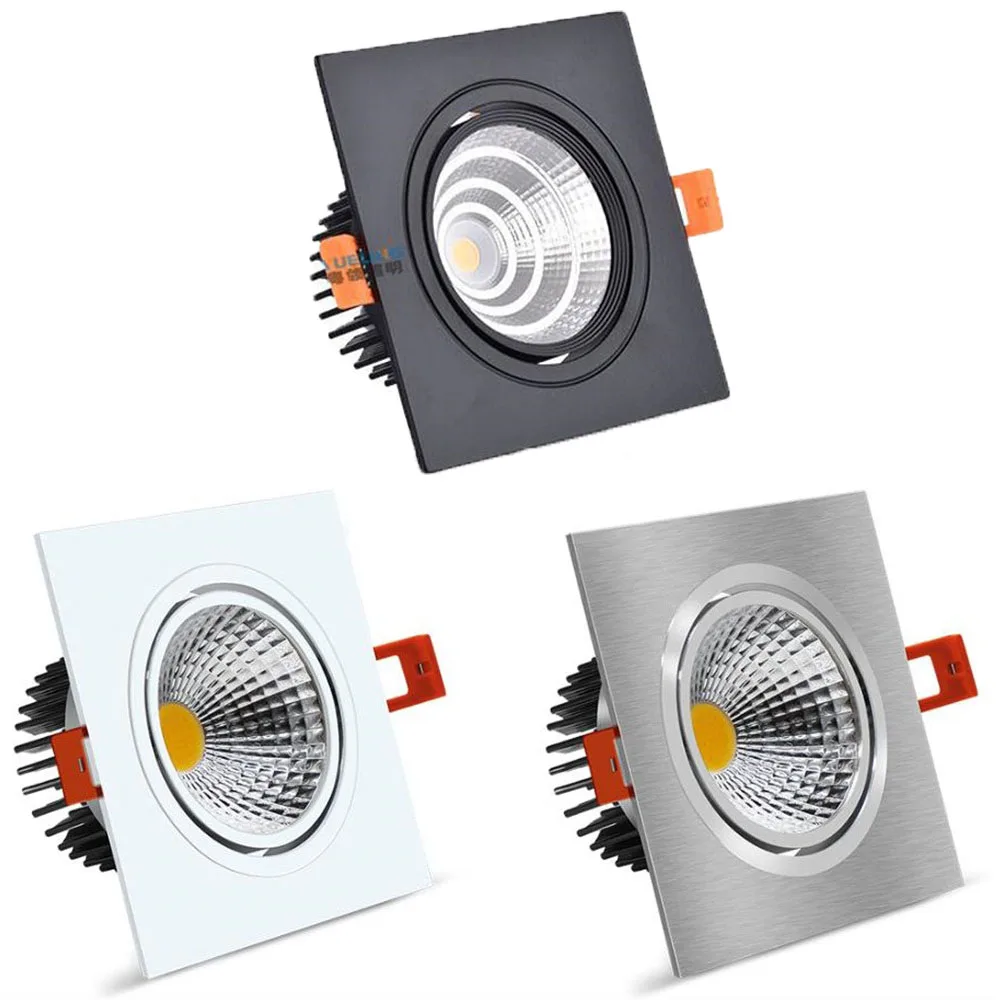 Встраиваемые квадратные приглушаемые светодиодные светильники потолочная