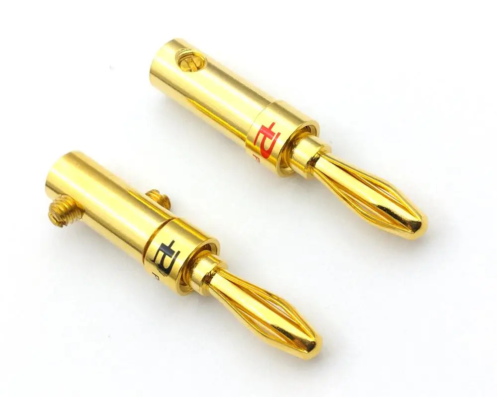 20 шт. латунь 4 мм разъем типа &quotбанан&quot позолоченный динамик DIY аудио |