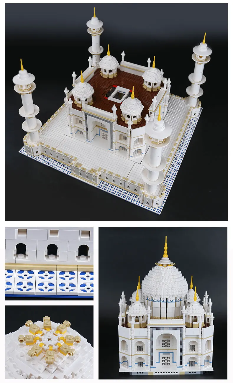 DHL 17008 архитектурный конструктор игрушки 10256 Taj Mahal набор строительных блоков Кирпичи новые сборочные наборы игрушки детские рождественские подарки