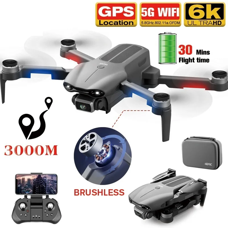 

2021 Новая камера Дрон 6K HD для аэрофотосъемки со стандартным GPS бесщеточный складной Квадрокоптер RC Профессиональный FPV Квадрокоптер Дрон игр...