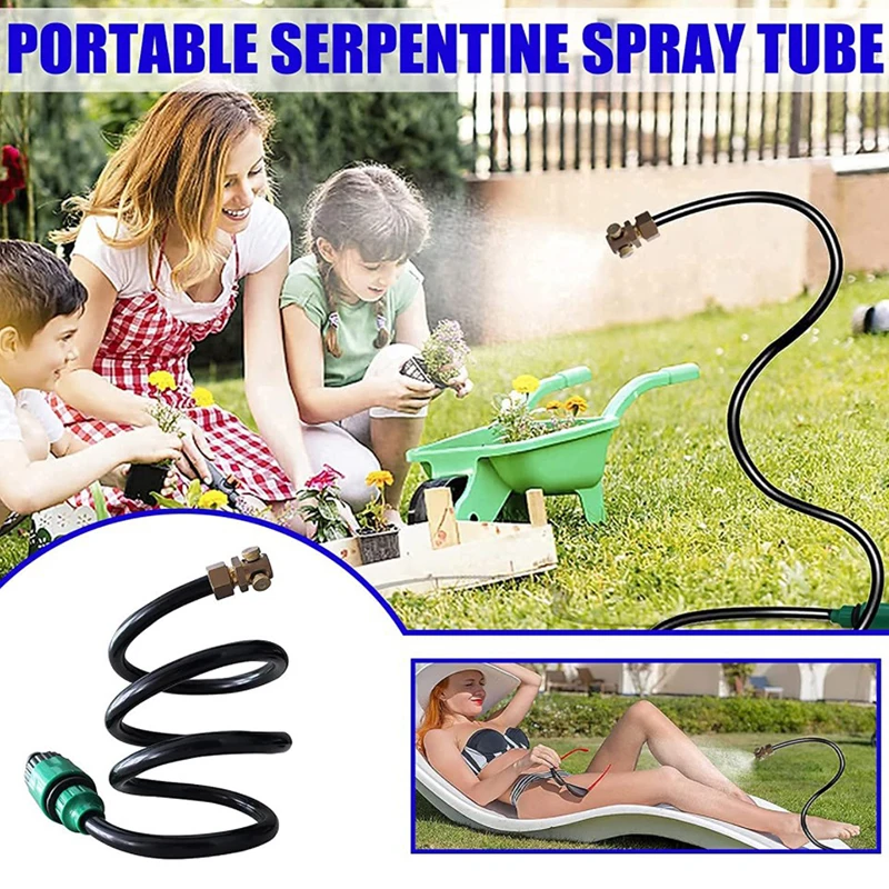 

Spray Tube Universal Serpentine Spray Tube Convenient Spray Tube Flexible Hose Convertible for Garden Humidification Garden Hose