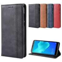 leather phone case for huawei y5 2018 y5lite y5prime 2018 honor 7s 7a russ cover flip card wallet with stand retro coque