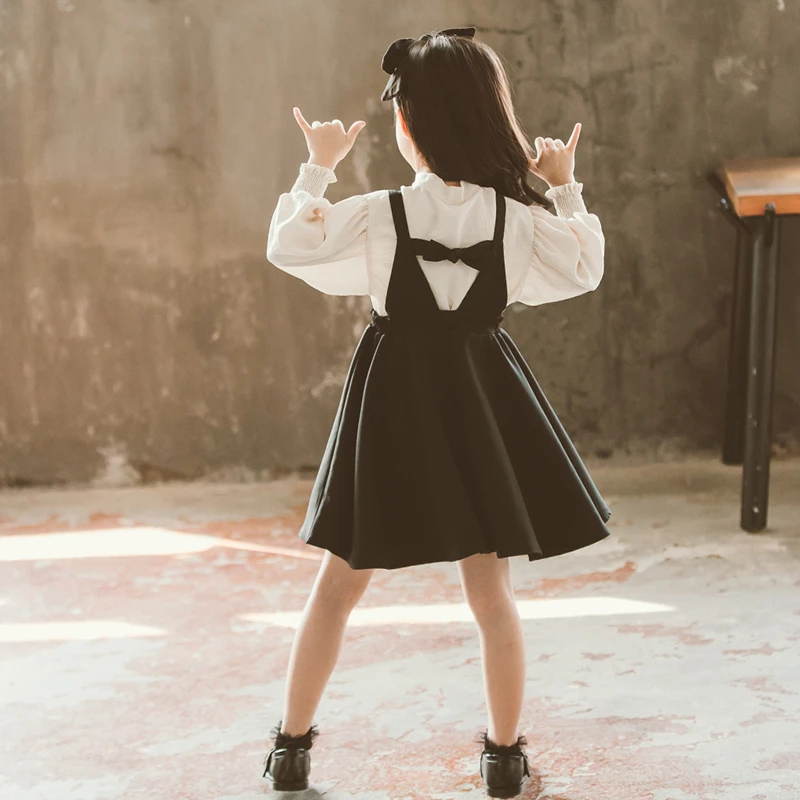 

Princess Teenage Spring Autumn Warm Children Girls Suit Sweater Skirt 2Pcs/Sets Kids Party School Casual Dresses High Quality