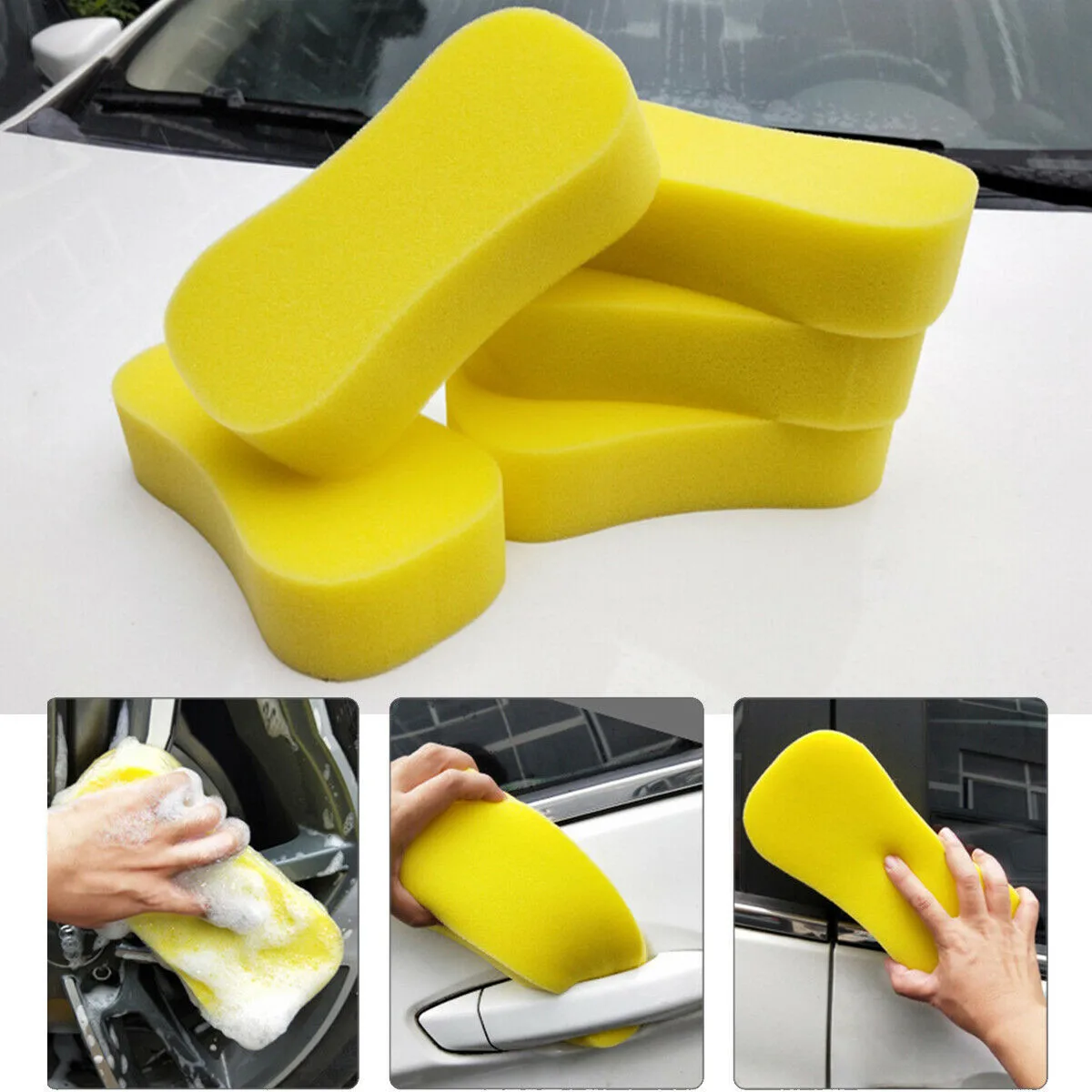

Car Sponge Caravan Cleaning 210x115x65mm 3 Pcs Sponge Block Triple Wax