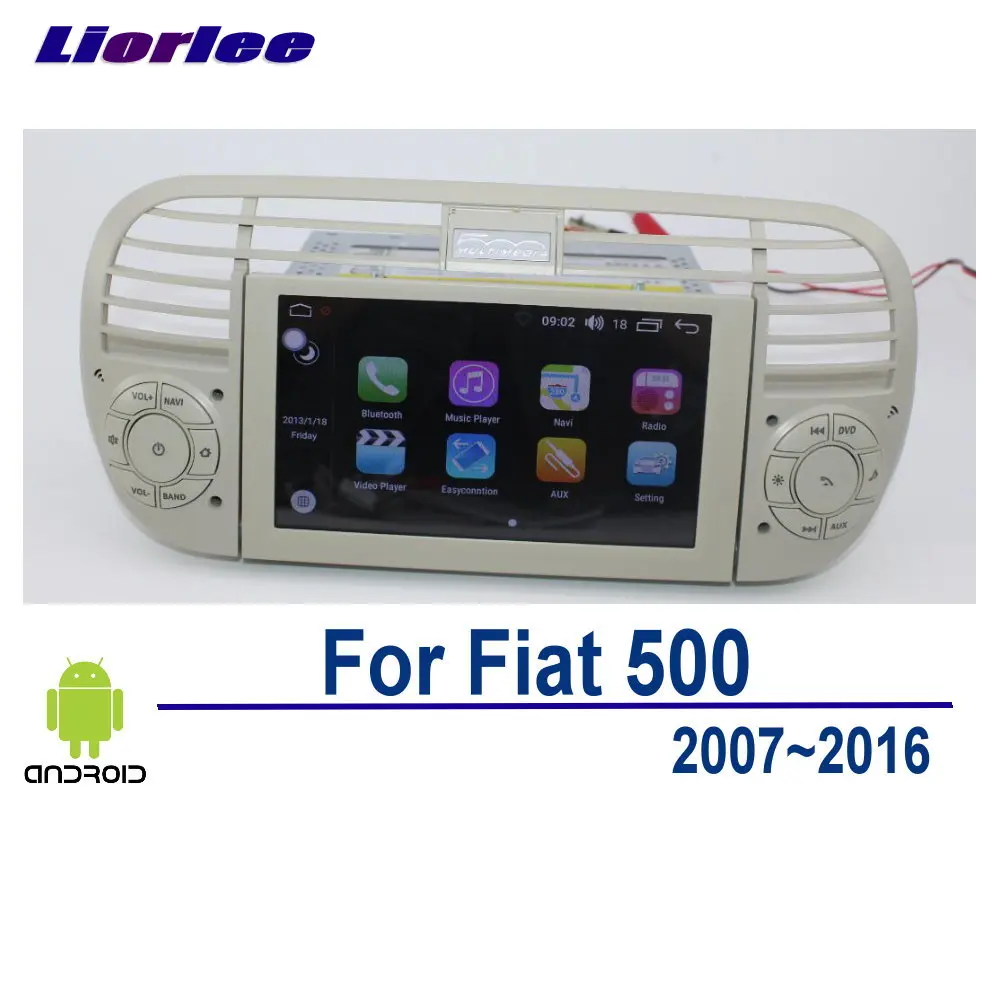 

For Fiat 500 2007-2016 Car Android Multimedia Radio CD DVD Player GPS Navigation Audio Video Stereo HD Screen