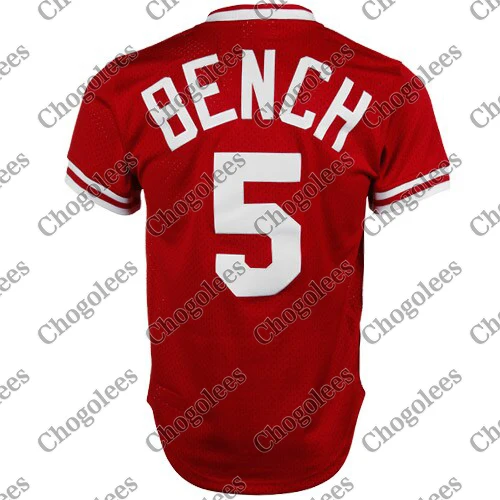 

Baseball Jersey Johnny Bench Cincinnati Mitchell & Ness 1983 Copperstown Collection Mesh Batting Practice Jersey