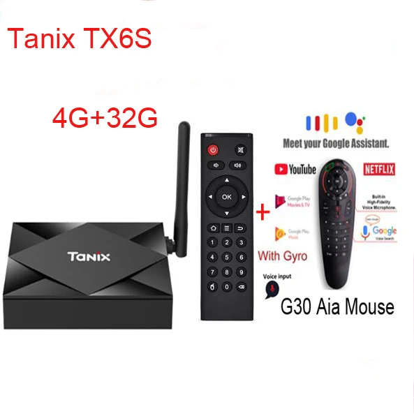 4G 32G G30 ТВ-приставка Tanix TX6S Android 10,0 чип H616 TX6 4 ГБ 32 ГБ/64 Гб смарт-ТВ-приставка медиаплеер двойной WiFi Bluetooth 4K ТВ-приставка - Цвет: 4G 32G G30