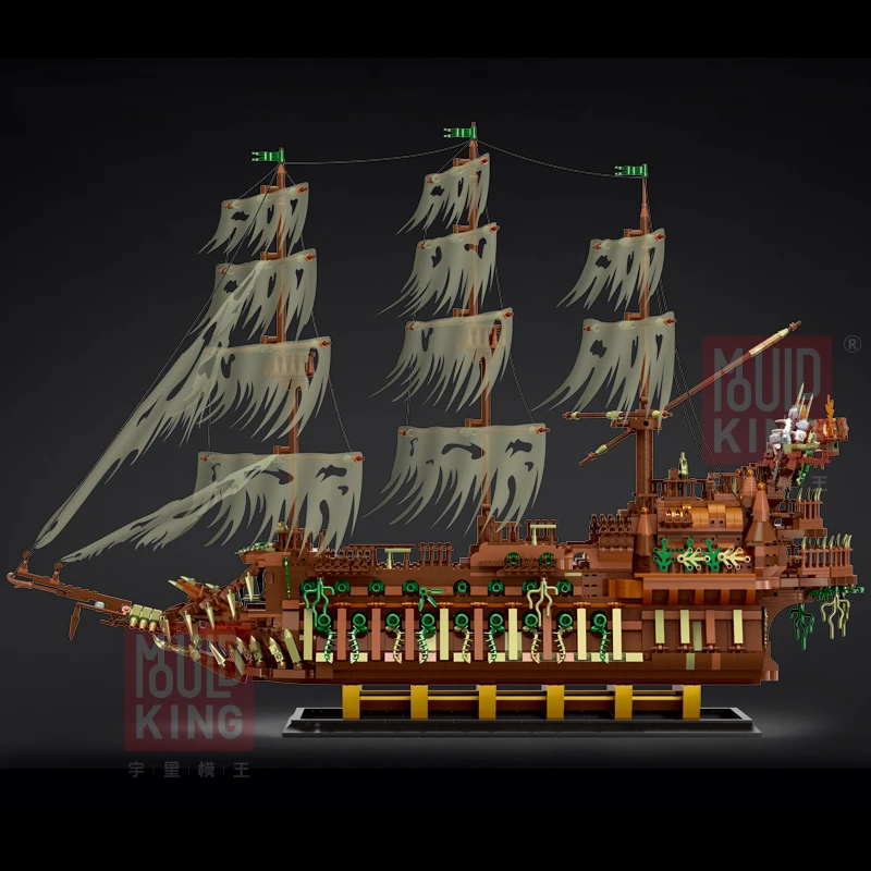 

Mould King Movie Series Flying Over the Ocean Pirate Ship Building Blocks Brick Building Boys Gifts Educational Toy