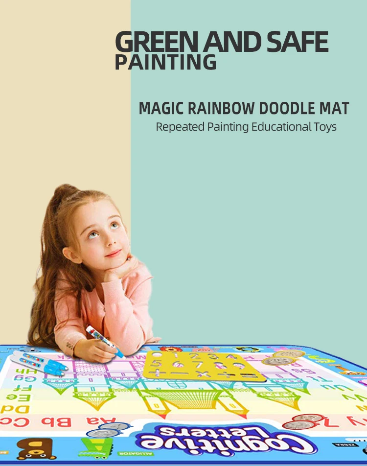 GOOBAT Aqua Magic Doodle, коврик для рисования, коврик для рисования, развивающие игрушки для детей, для малышей, мальчиков и девочек 2, 3, 4, 5, 6, 7, 8 лет