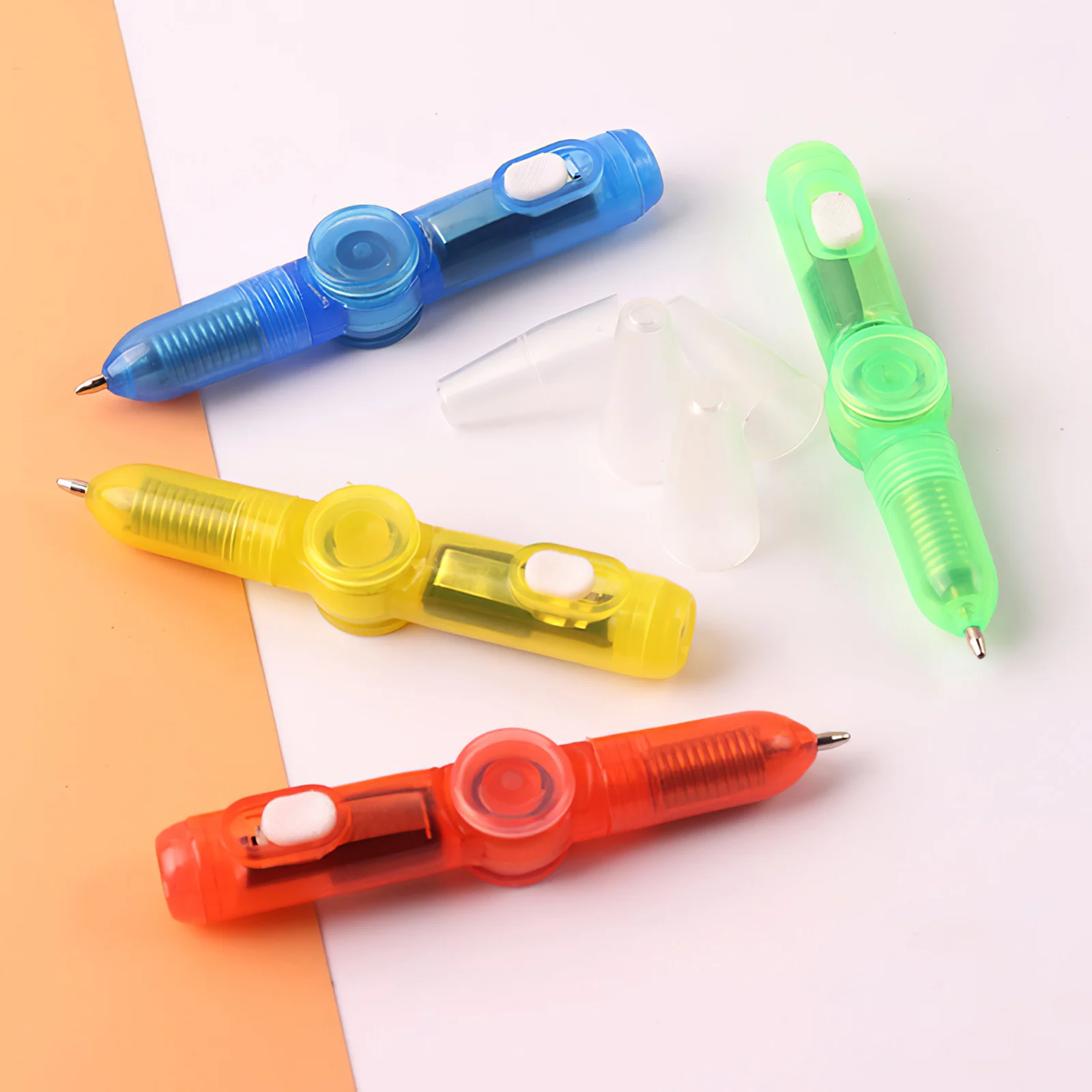 

Gyro Pen Office ADHD EDC Anti Stress kinetic desk toy 32pcs Interesting toy Fingertip Rotating spinner Gyro toy Pen Led Luminous