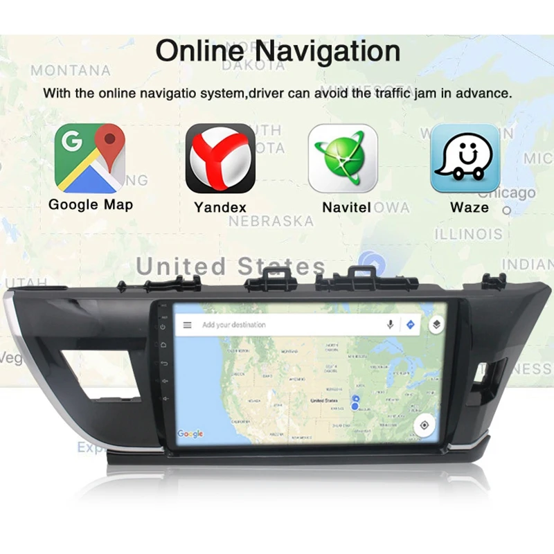 

1+16G Android 8.1 Car Radio Multimedia Player for Toyota Corolla Right Rudder 2014-2016 Navigation GPS 2 Din