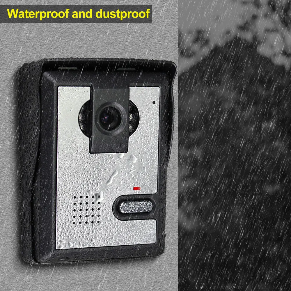 new 7 color video door phone doorbell intercom system for home villa 2 indoor monitors ir night vision outdoor camera diy free global shipping