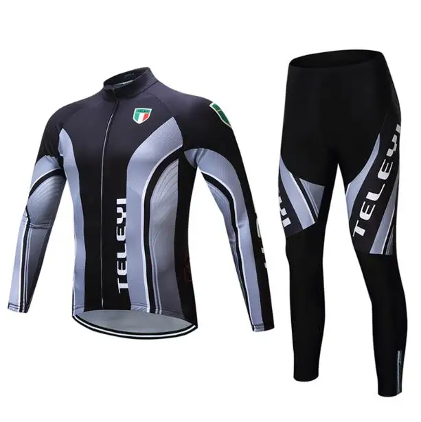 Jersey and Pants Для мужчин зимние Велосипеды одежда Термальность флис велосипед Джерси нагрудник комплект теплая велосипедная одежда комплект спортивных костюмов комплект MTB мужские ретро Форма - Цвет: Jersey and Pants