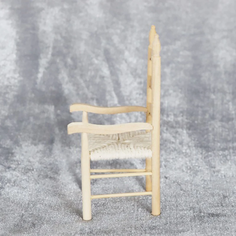 

1/12 Dollhouse Miniature Doll House Living Room Accessories Mini Furniture Wooden Armchair Model Sitting Room Scene 1