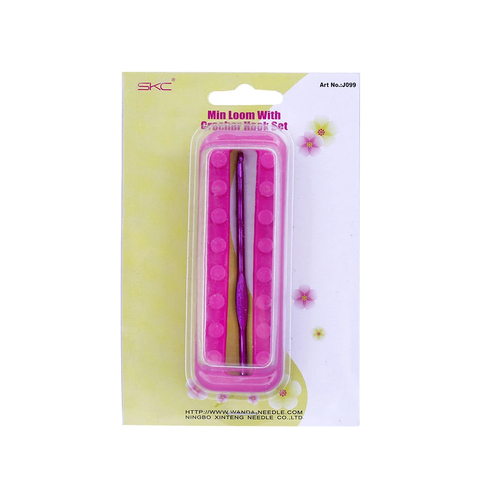 Mini Knitting Loom rose red Plastic Kit with a Crochet DIY Hat/Scarf/Sock Wool Crafts Yarn sewing Tools | Дом и сад