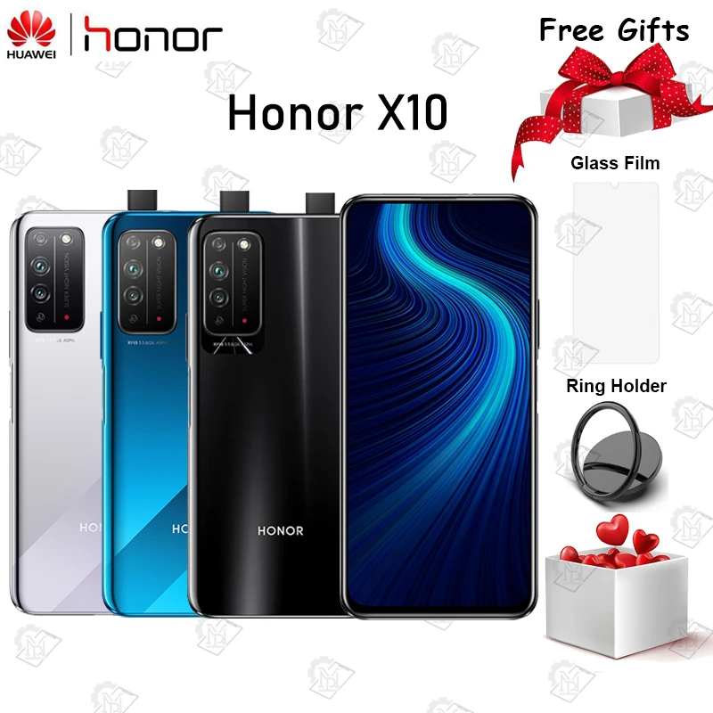 Смартфон Huawei Honor X10 6 + 64 ГБ экран 5G дюйма камера 40 МП ёмкость мобильный телефон мАч