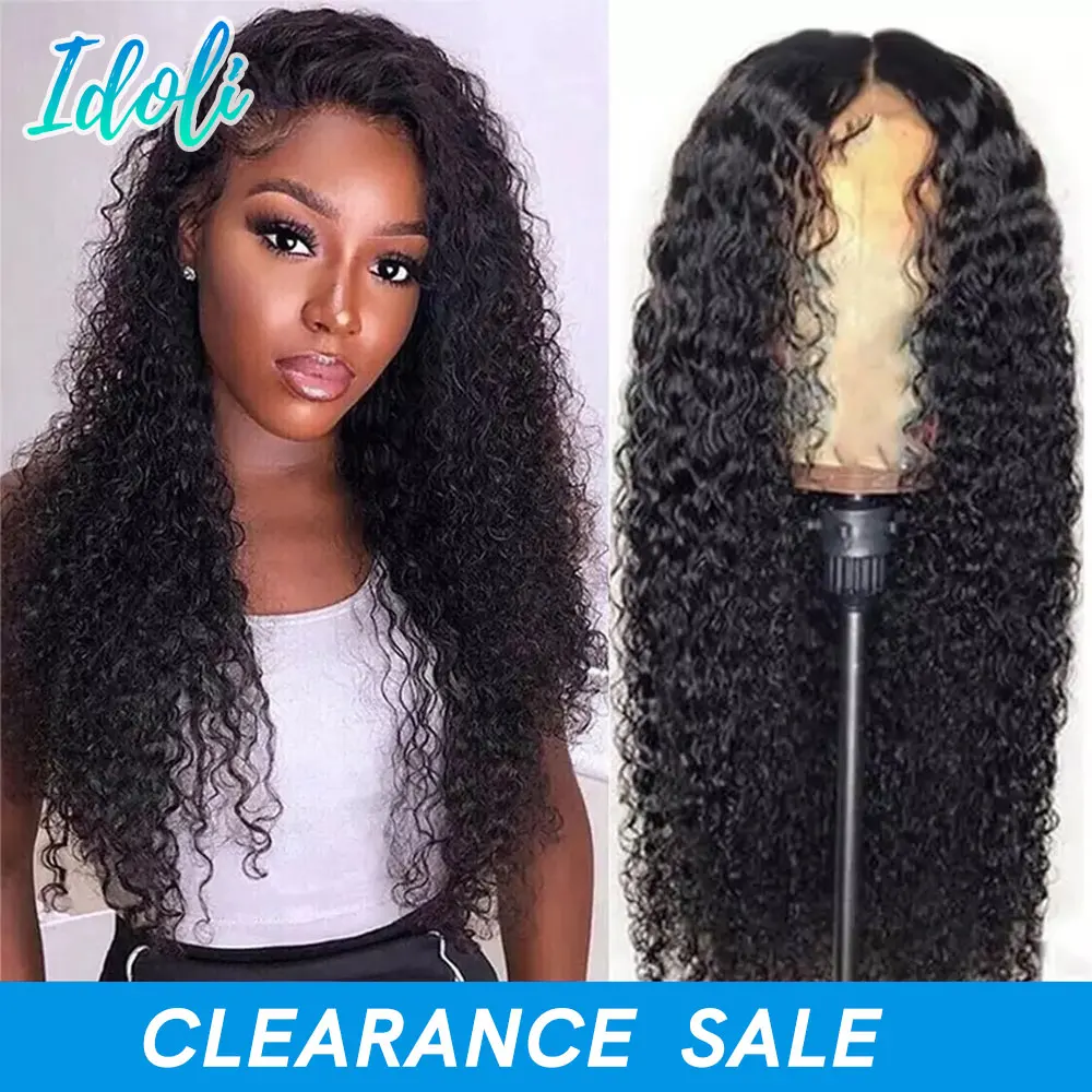 

Brazilian Remy Lace Front Human Hair Wigs Natural Color Deep Curly Lace Frontal Wig For Women 13x4 Pre Plucked Lace Closure Wig
