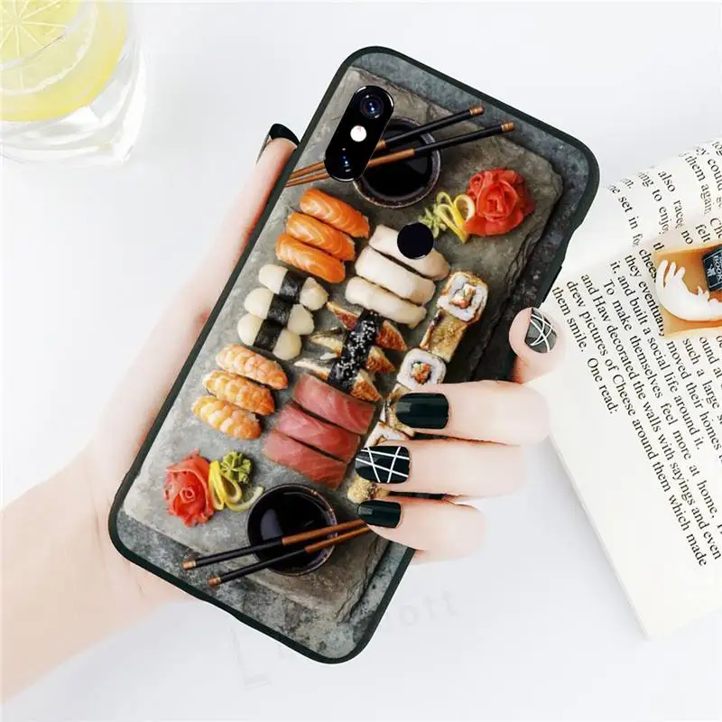 

Japanese cuisine sushi - Phone Case black For Xiaomi Redmi mi note 7 8t 9 9t 9s 8 10 10t 11 pro lite K20 max 3