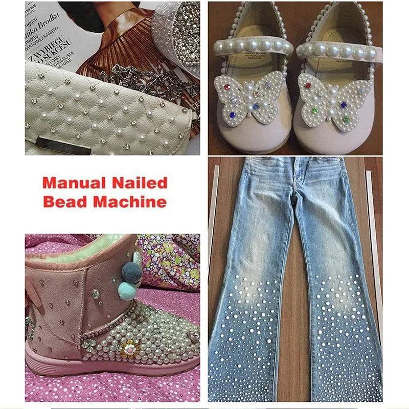 

Manual Pearl Beads Setting Machine Rhinestones Fixing Instrument Hand Press Knitting Tools Rivet Crafts Clothes Decoration