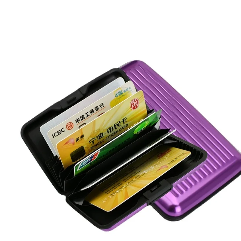 Personality Mini Luggage Card Case  Aluminum Alloy Credit Card Package Creative Credit Business Card Holder RFID Wallet
