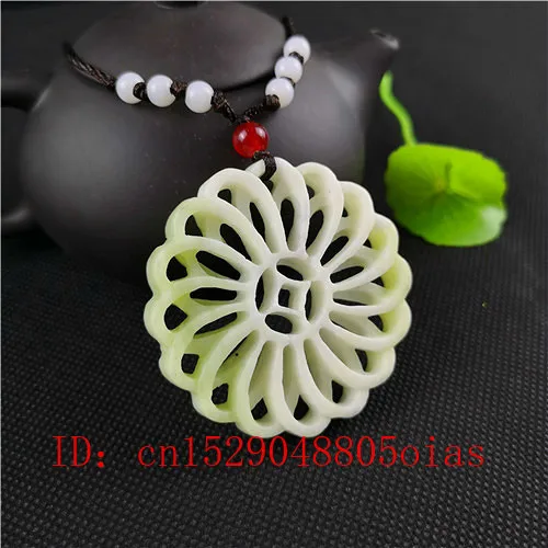 Китайский натуральный белый нефрит подвеска в форме мельницы ожерелье