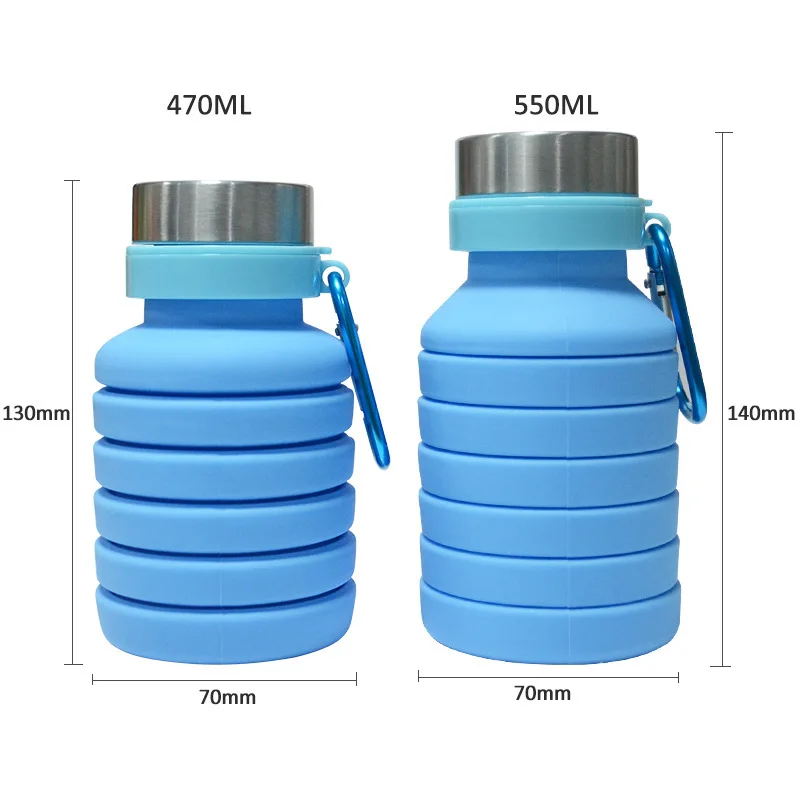 2019 новые творческие сжимаемые регулируемые бутылки для воды складные спортивные