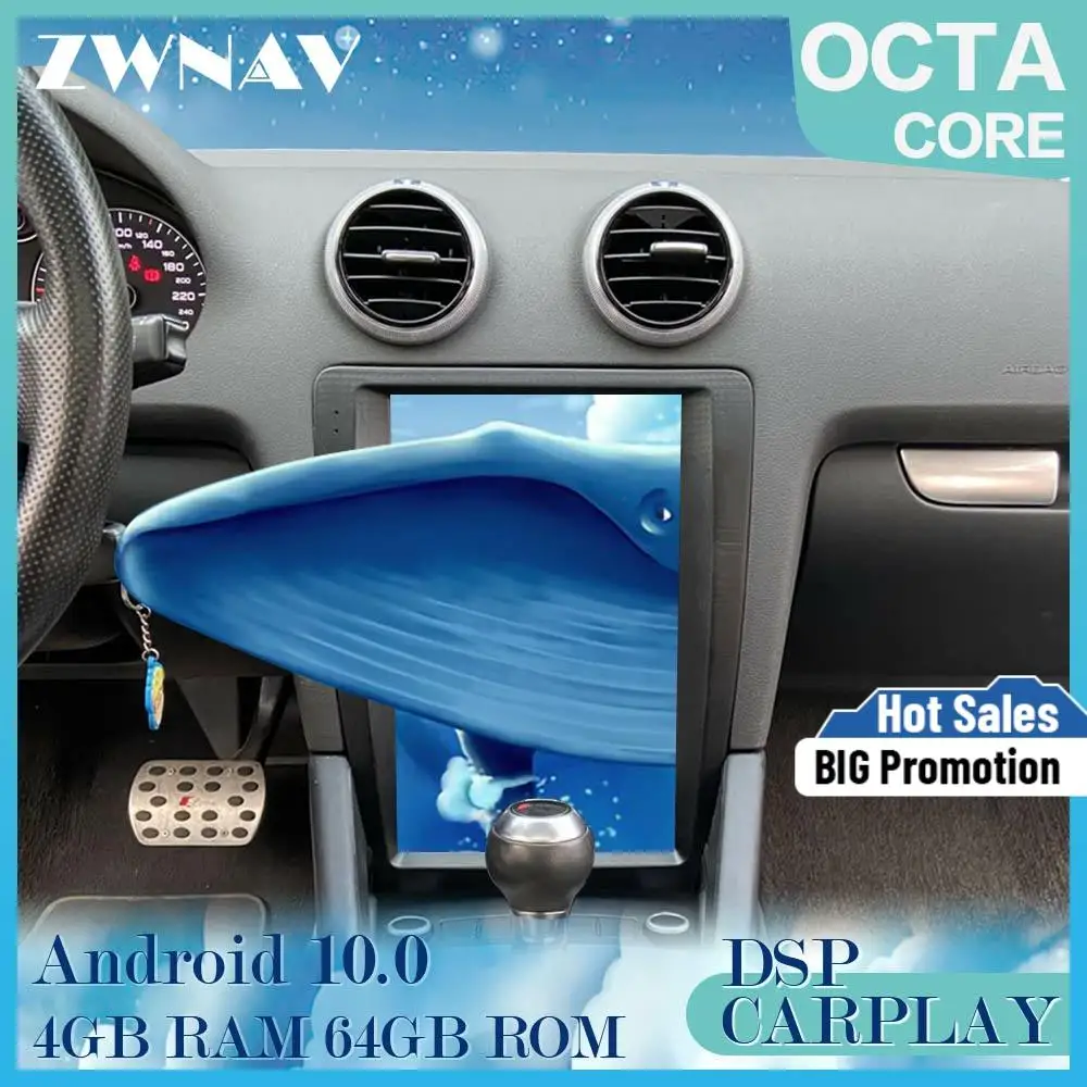 

Tesla Screen Android 10.0 Car Multimedia Player For AUDI A3 2008 2009 2010 2011 2012 GPS Navi Auto Audio Radio Stereo Head Unit