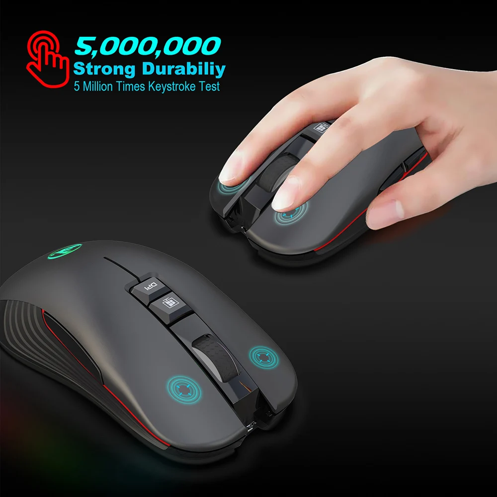VicTsing 2 4G USB аккумуляторная игровая мышь 3600DPI 4 уровня регулировки DPI 8 кнопок