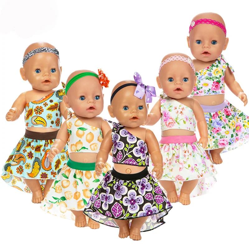 Подходит для новорожденных 17 дюймов 43 см Кукла Одежда Аксессуары Новое платье