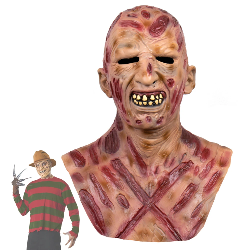 Freddy Krueger маска &quotКошмар на улице Вязов&quot для косплея реквизит Greepy латекс Mascarilla