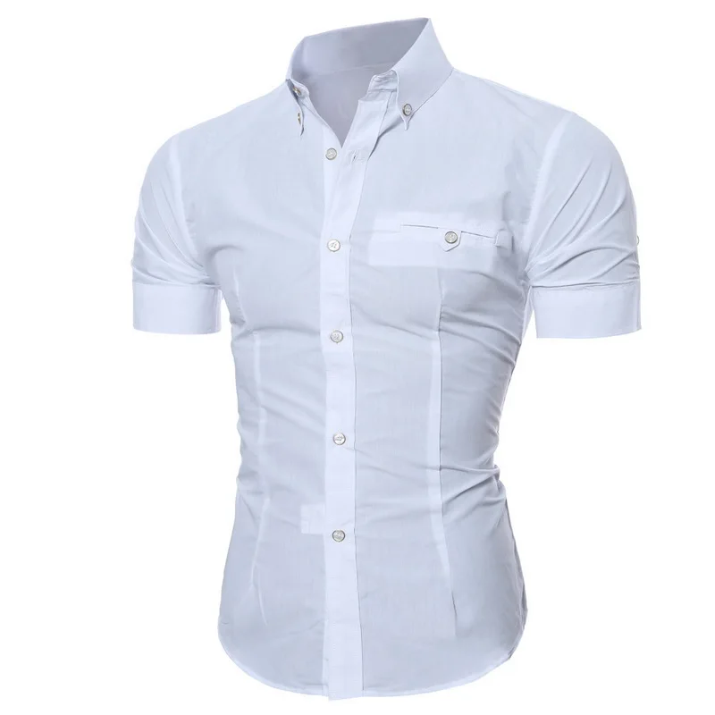 SFIT, мужская рубашка, летняя, мужская, Homme, хлопковая, соцодежда, короткий рукав, гавайская, Camisa Masculina, повседневная, облегающая, Мужская одежда, рубашки