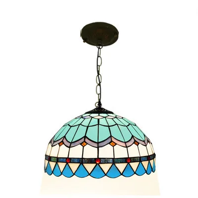 Подвесной светильник в средиземноморском стиле с витражом Тиффани светодиодная